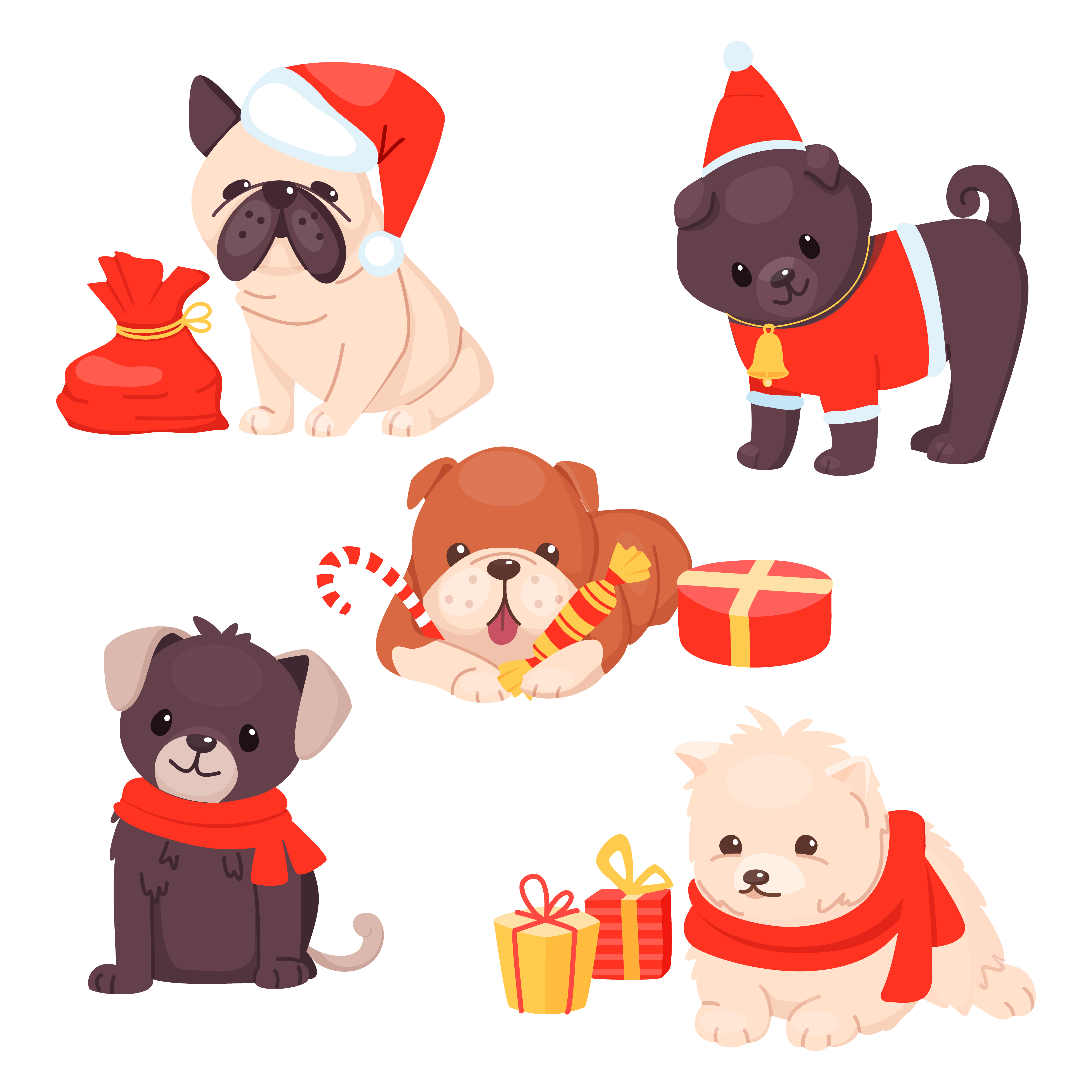 Christmas dogs