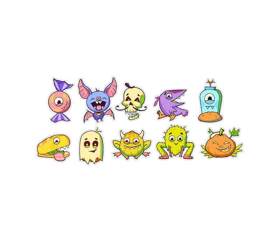 Halloween stickers color