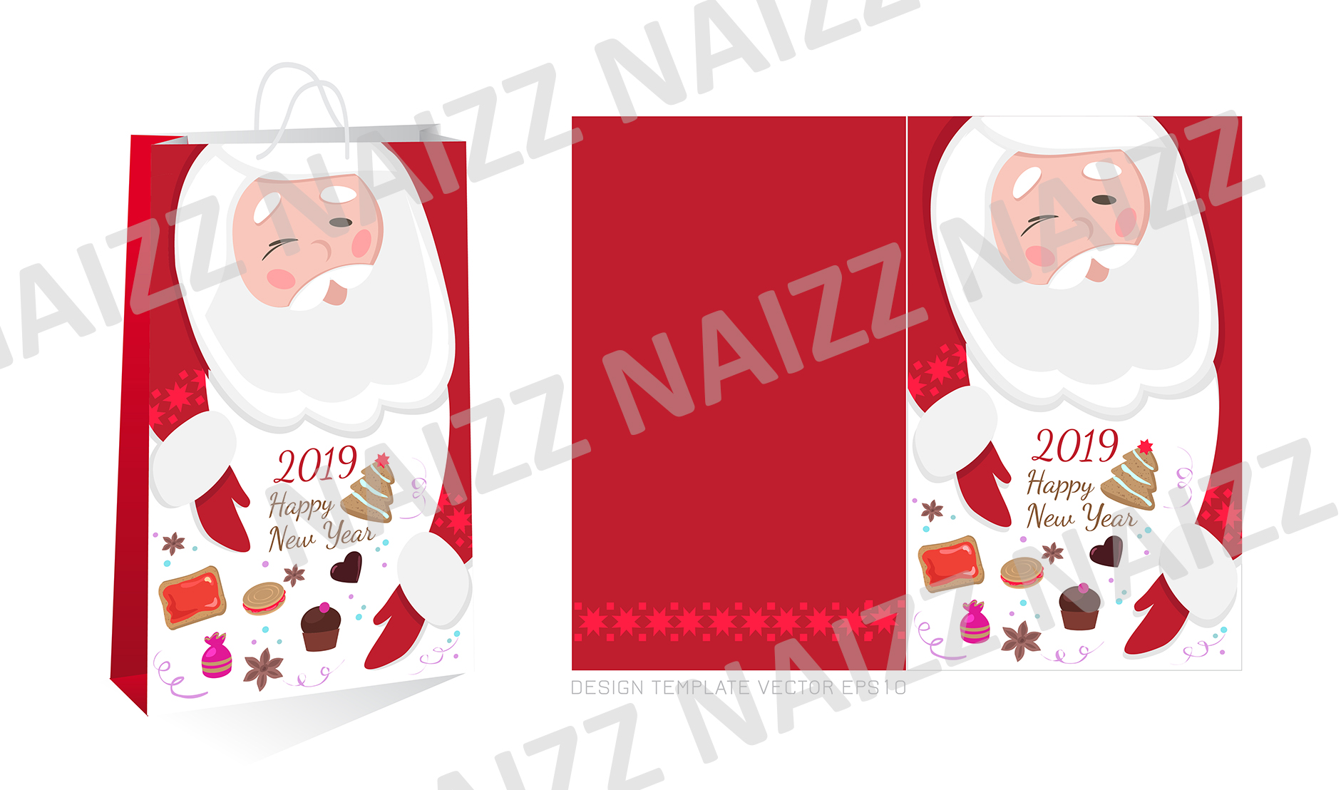 Gift bag santa