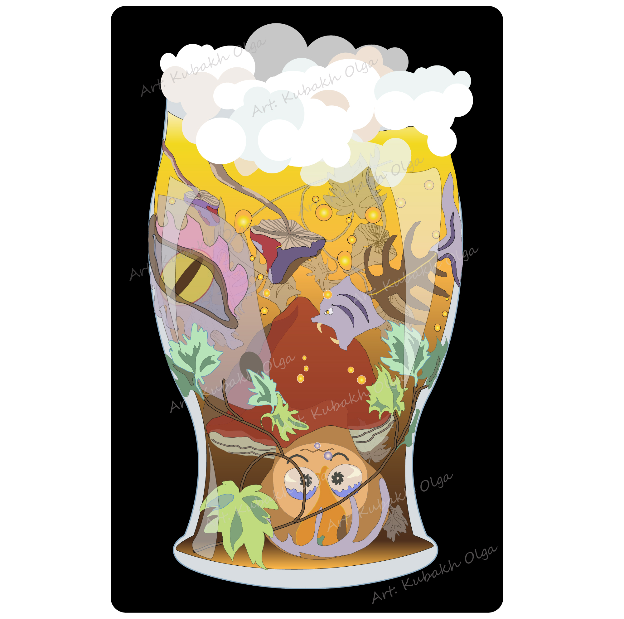 Crazy drink. witch craft.