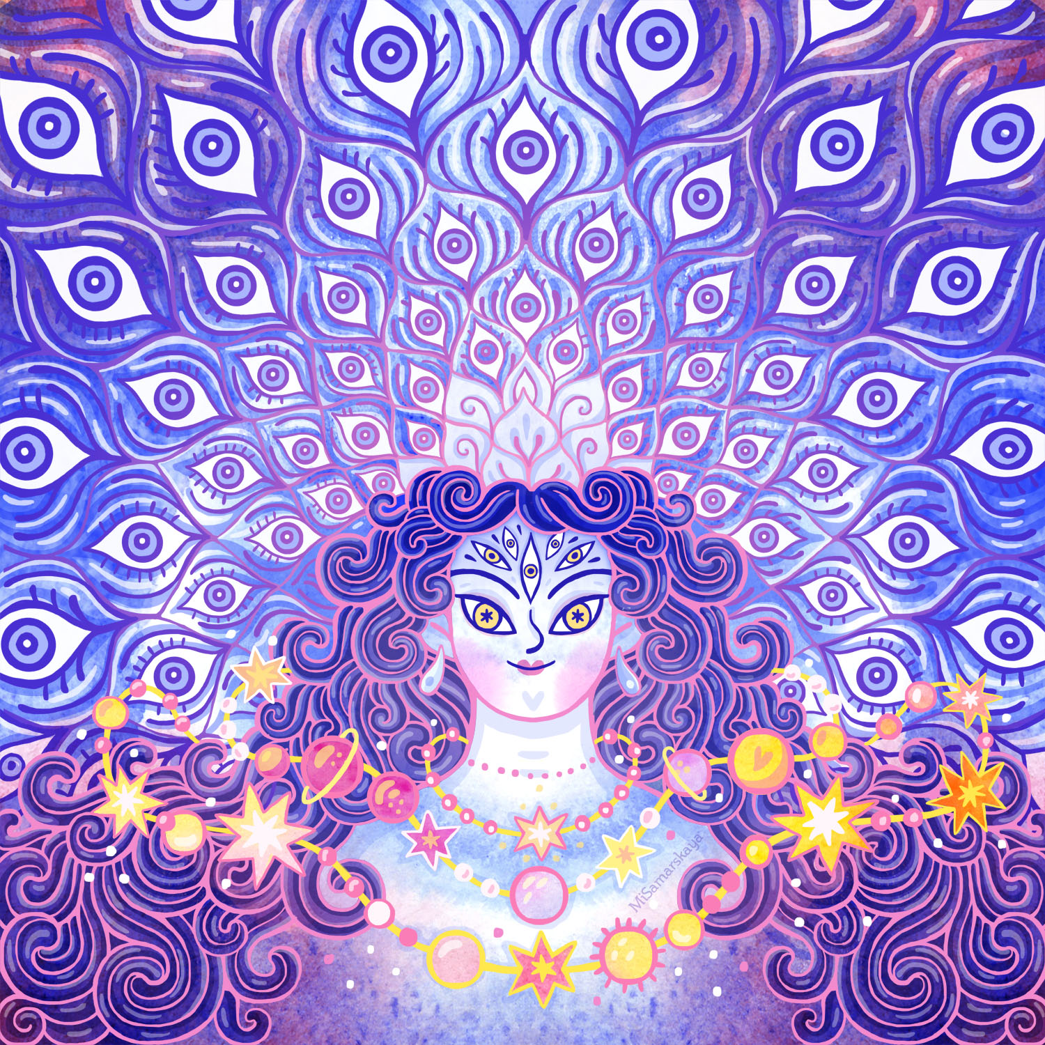 Thousand eyed deity