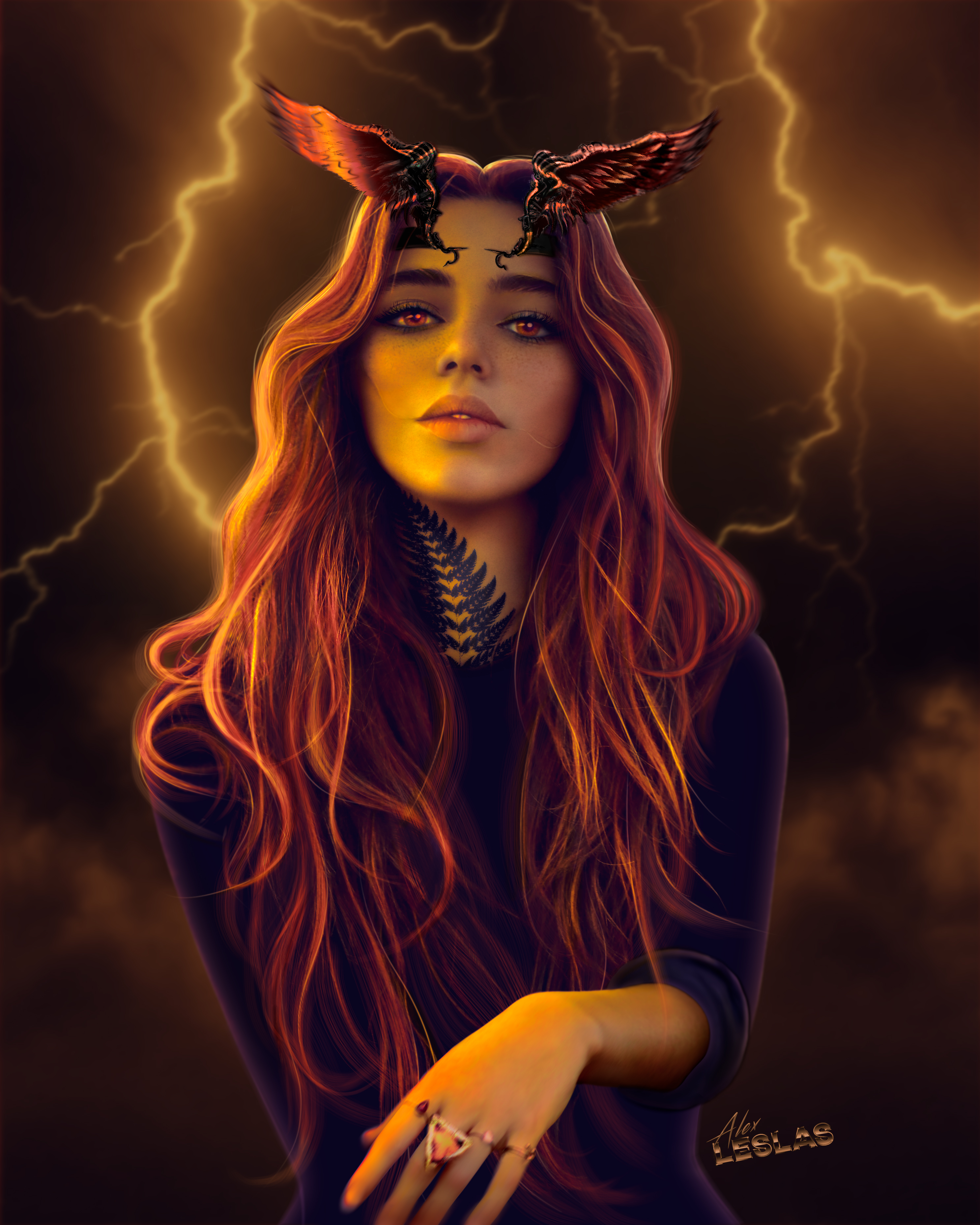 Digitalart girl 05 neon 03