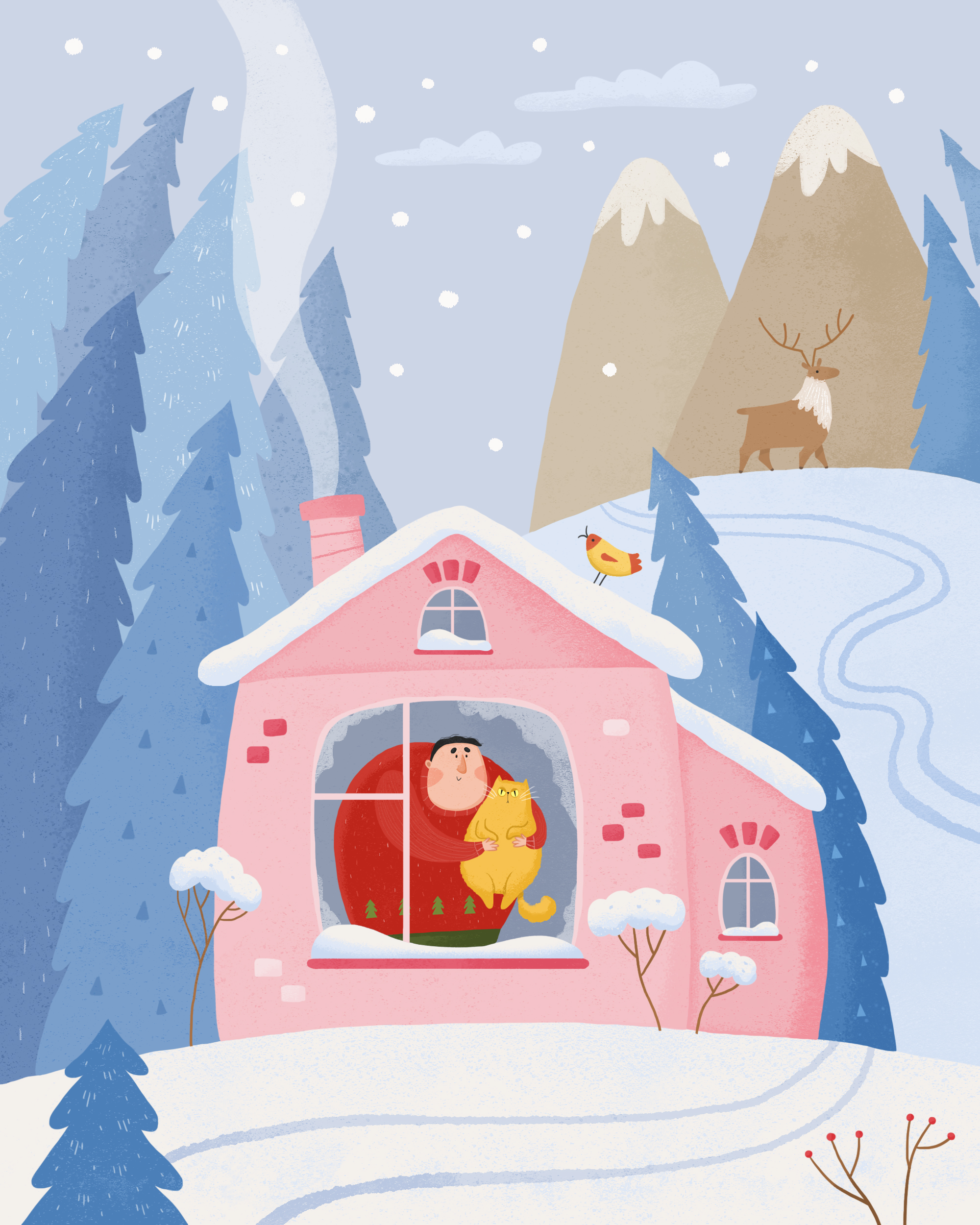 House in snow