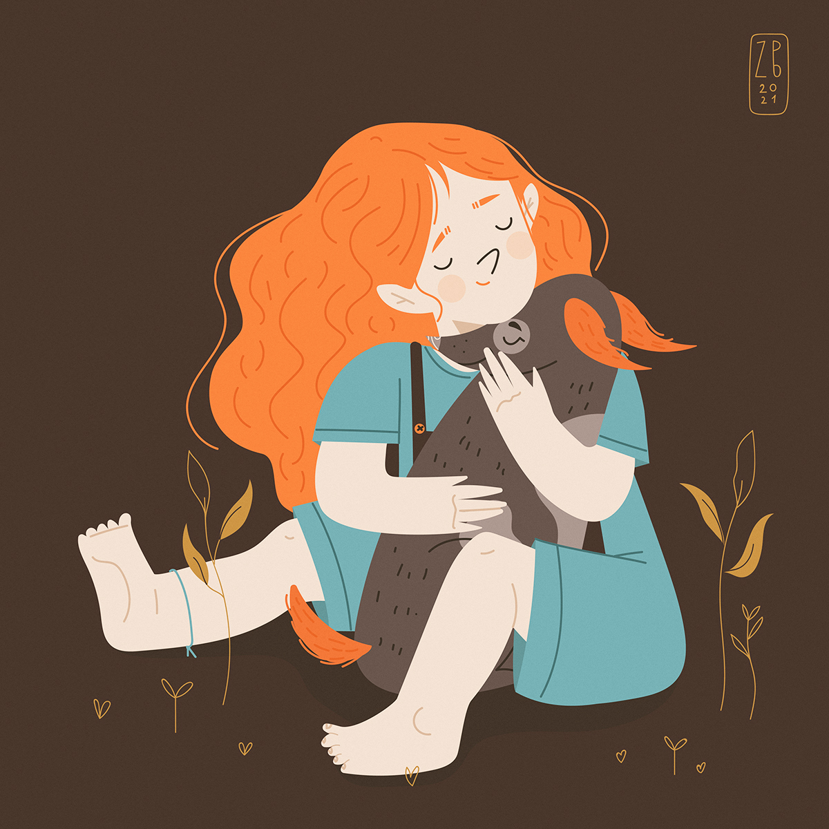 Girlwithdog