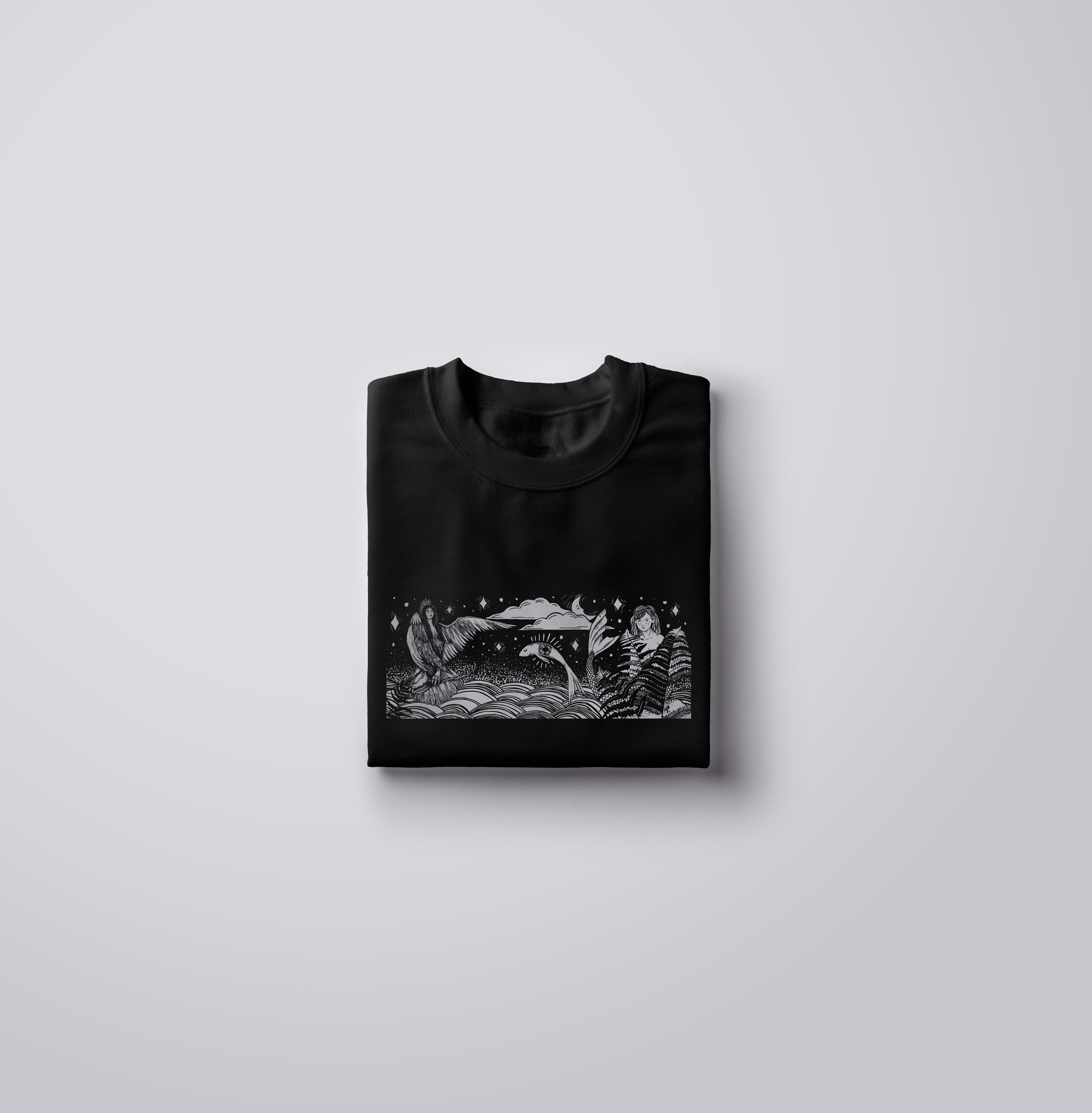 Folded sweatshirt mockup