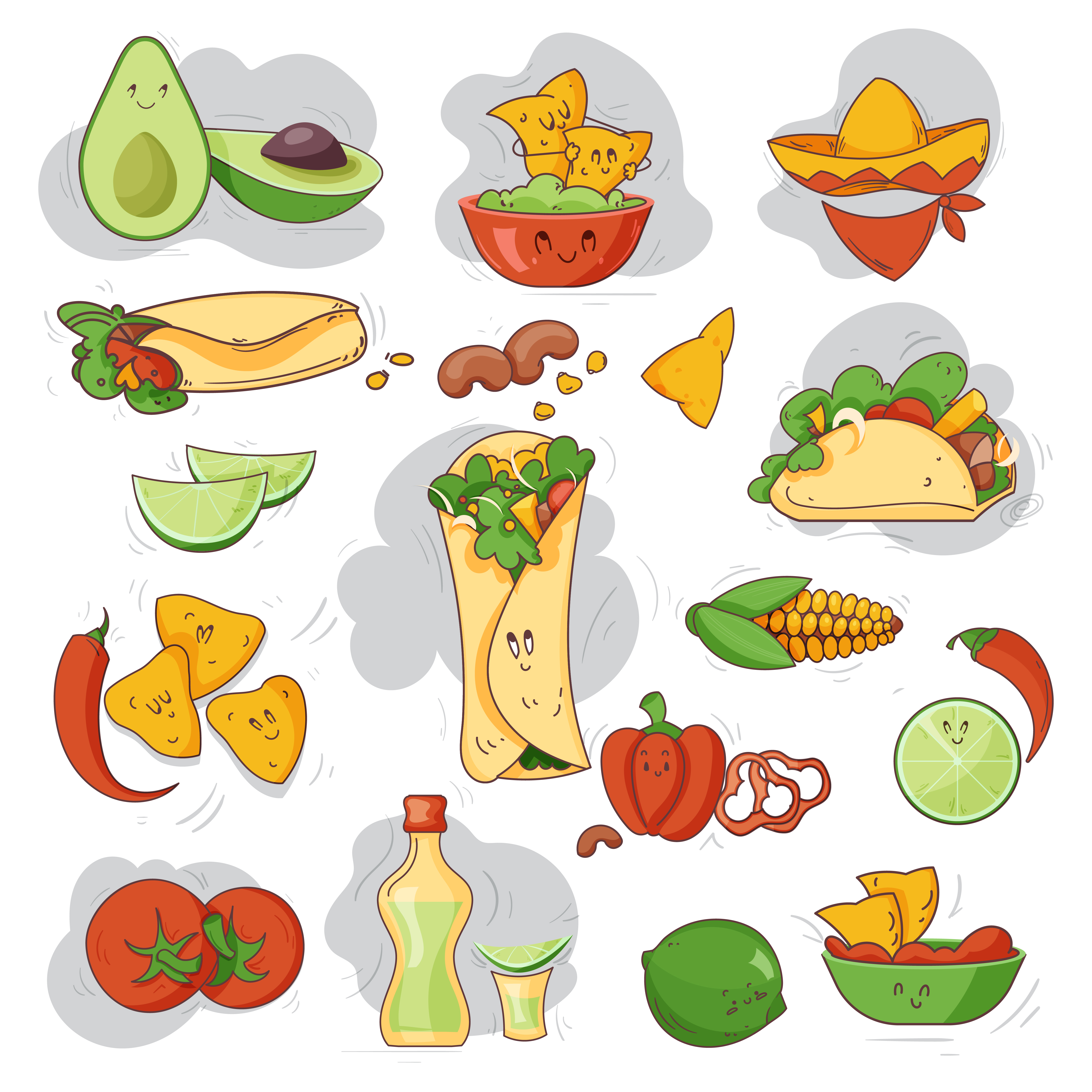 Mexican food set