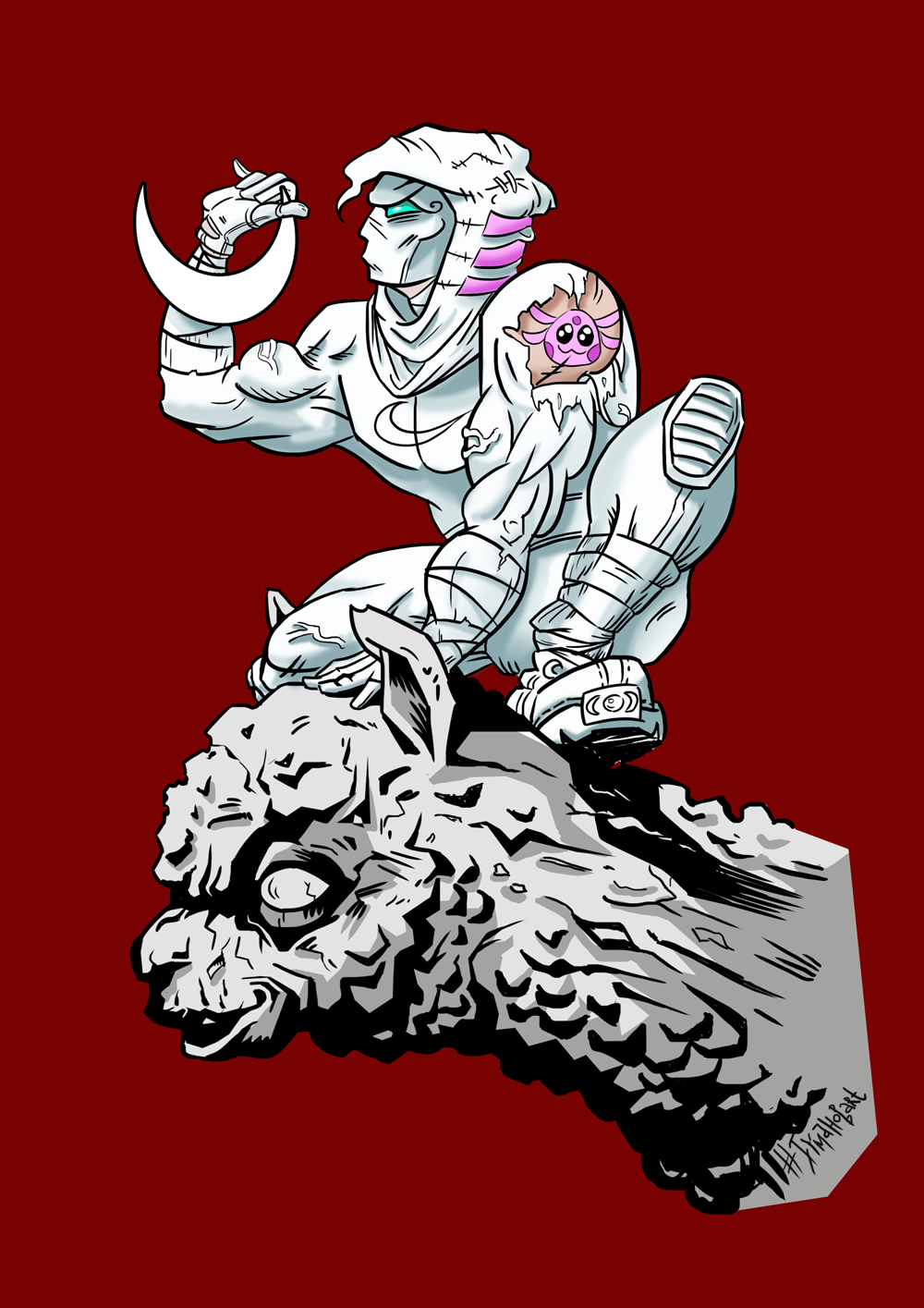 Alpaka red moon knigh small