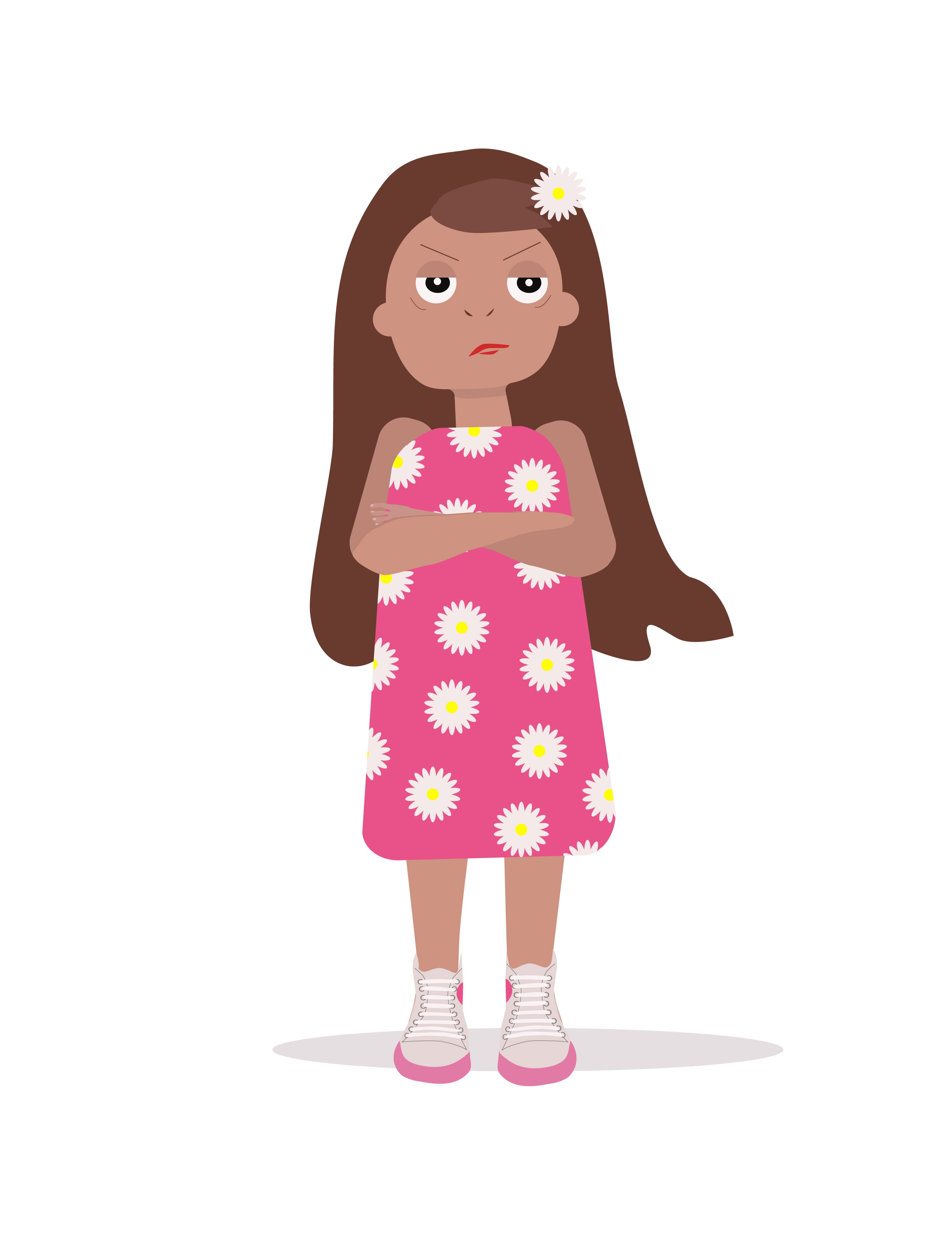 Girl angry