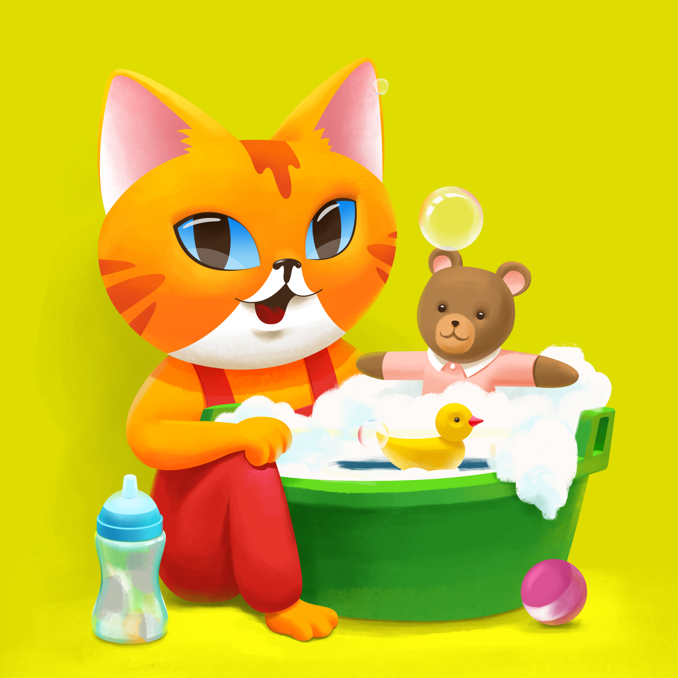 Bukovki dlya detskih prinadlezhnostei illustraciya