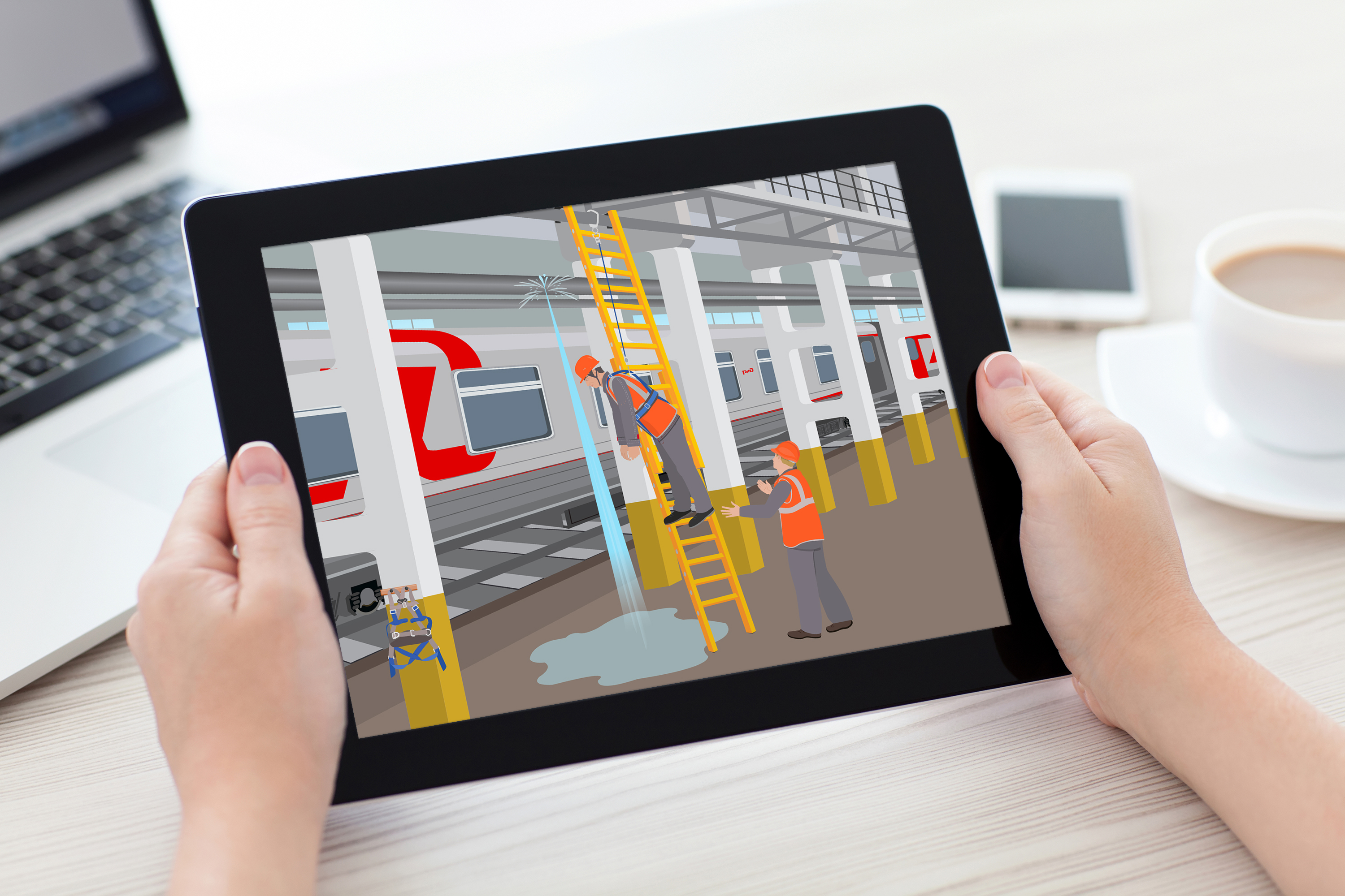 Ipad in hand mockup
