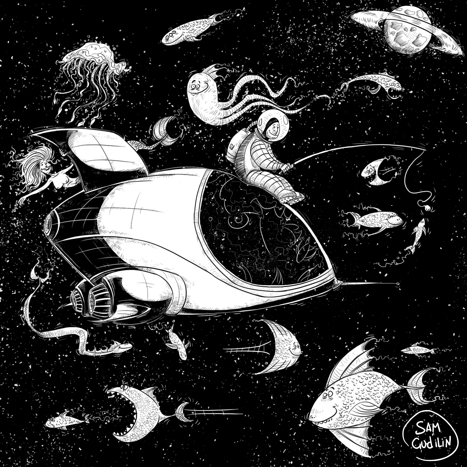 Space fishing