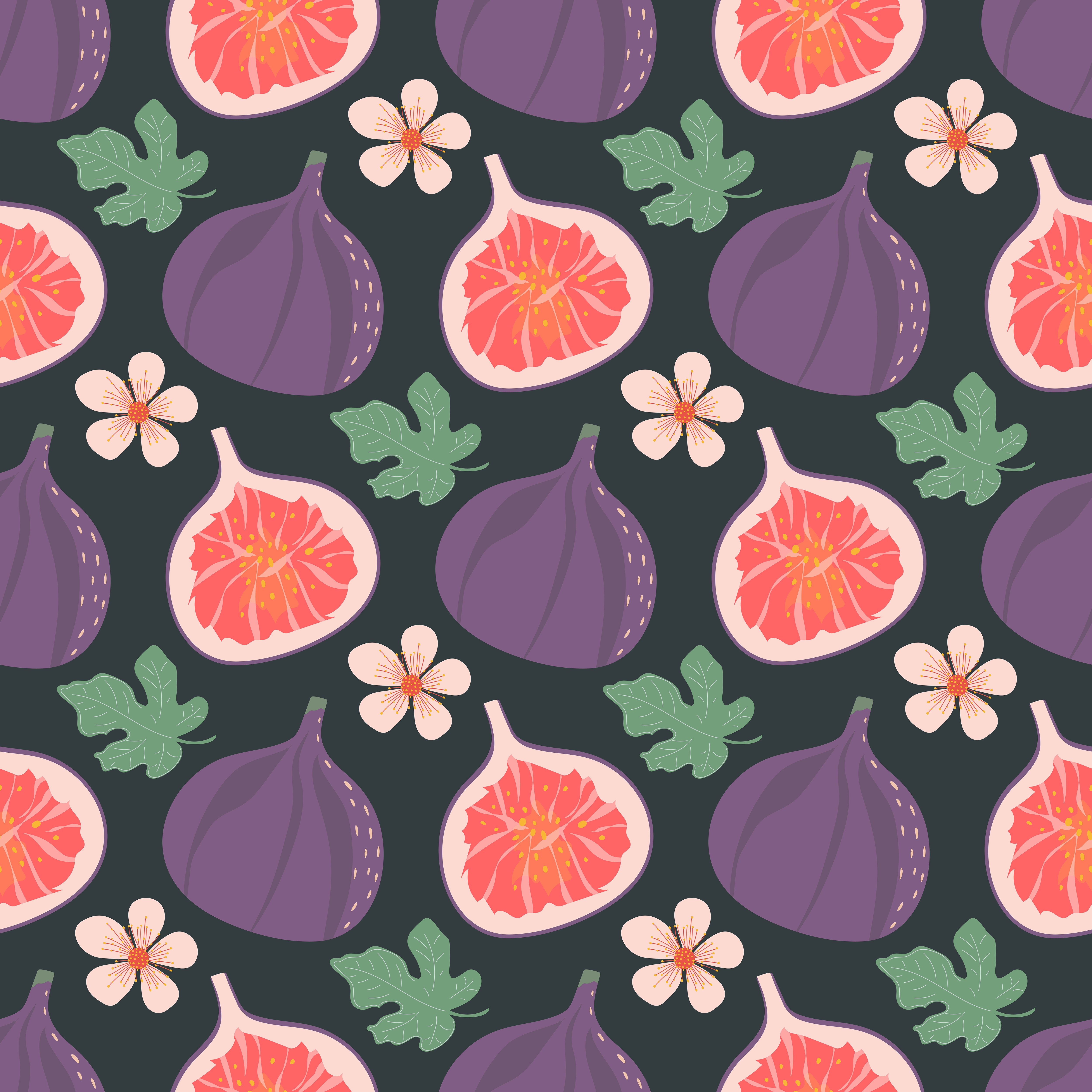 Fig pattern black