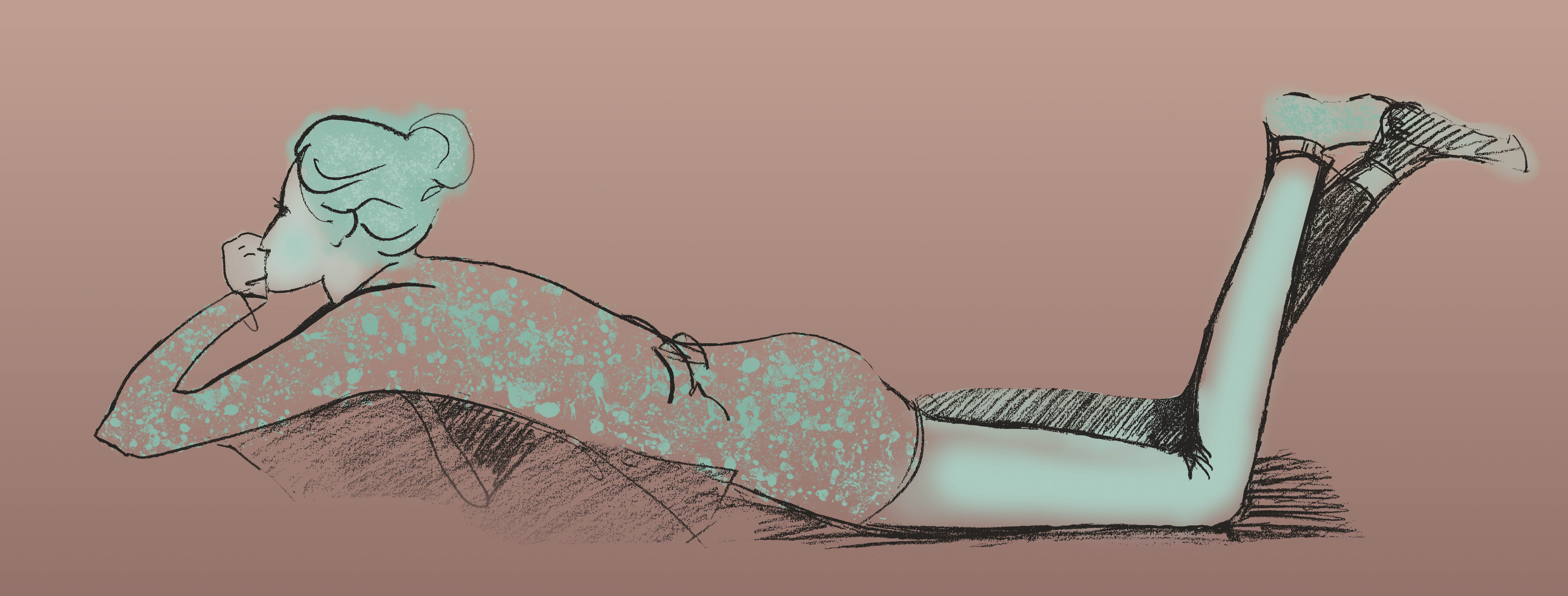 Glamor girl sketch style illustration