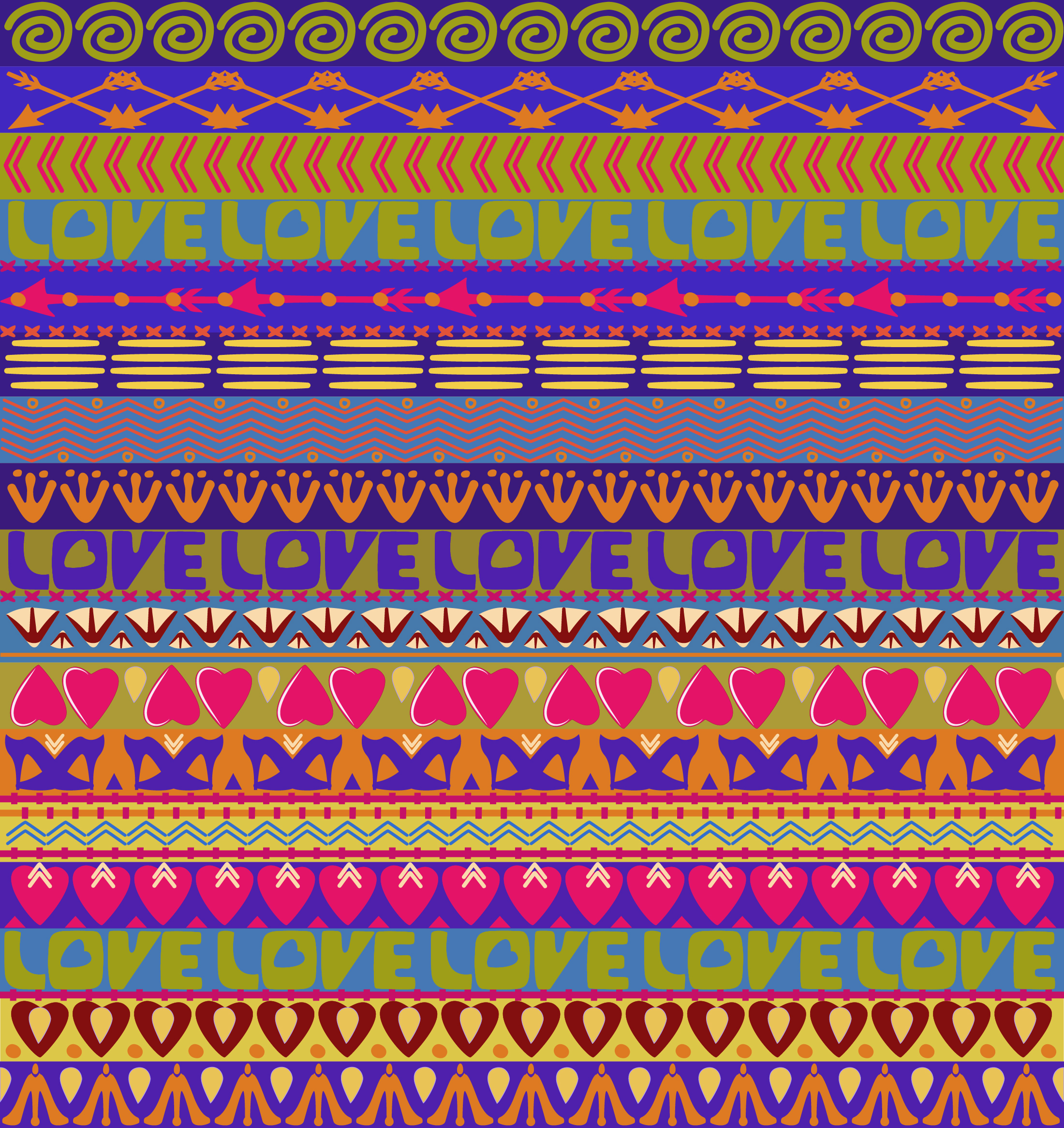 Hippie style pattern 1
