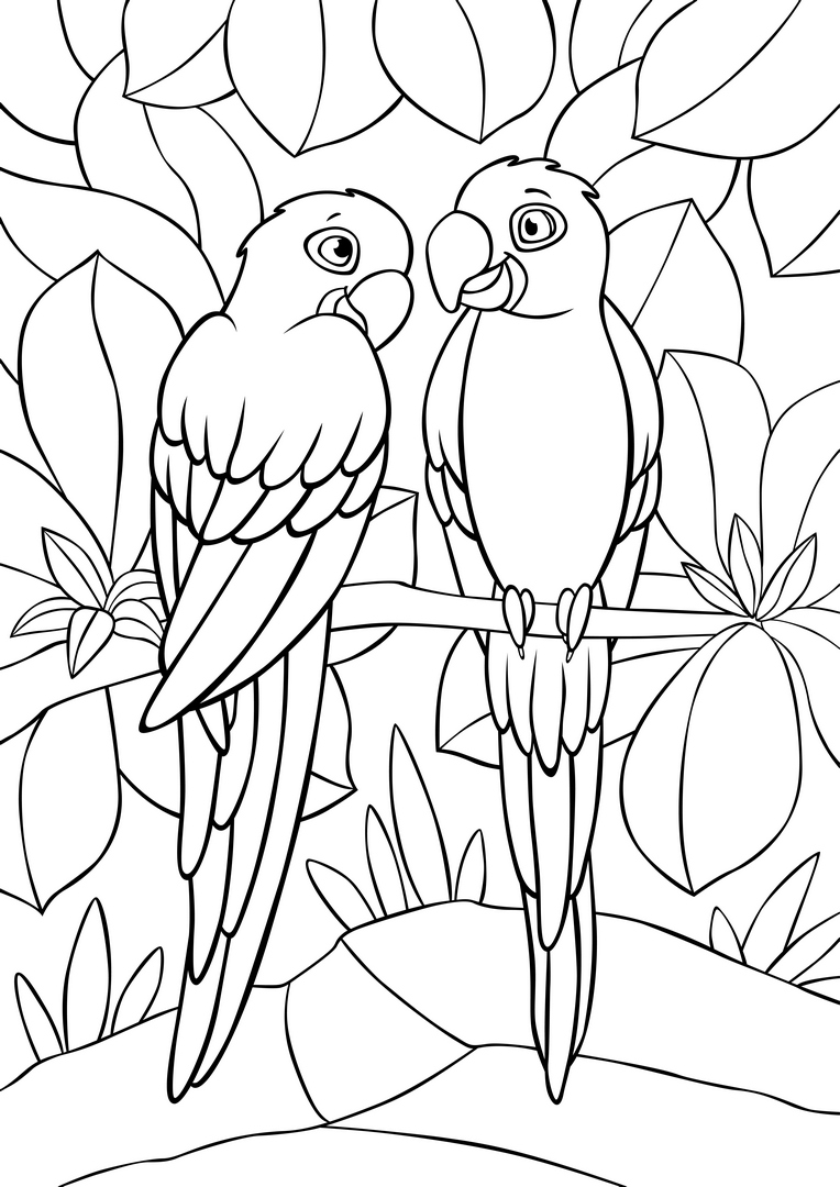 Macaw blue02 coloring page