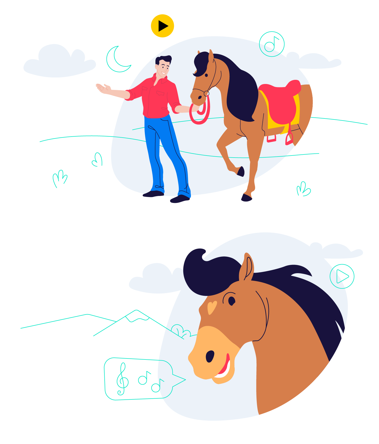 Yandex horses behance 4