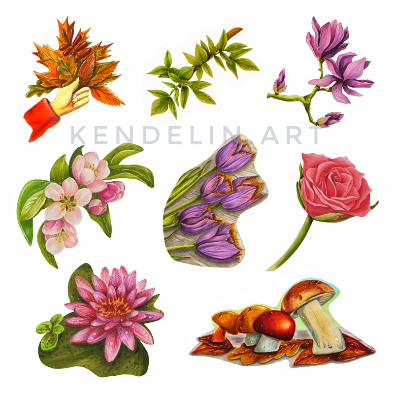 Botanical stickers1 01