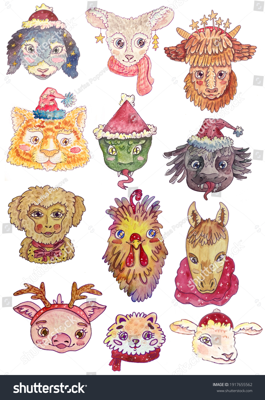 Stock photo chinese astrology sign with new year s accessories 1917655562