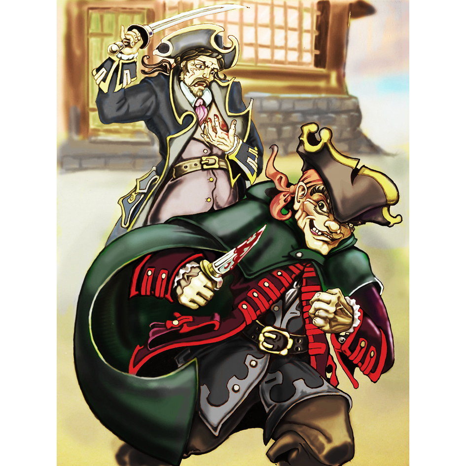 3.2 illustration for the book  treasure island  published by  foxton books 