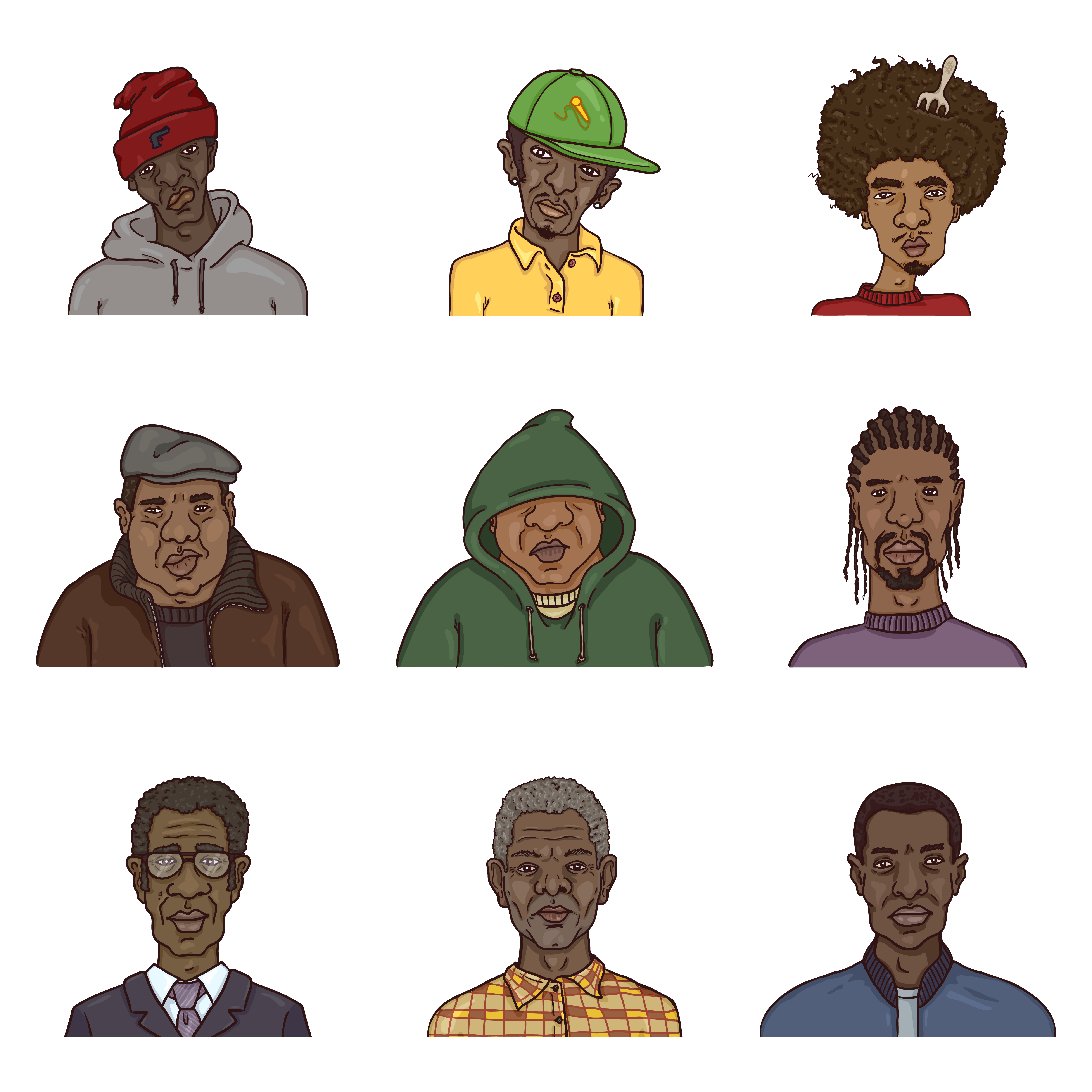 Faces cartoon  2 