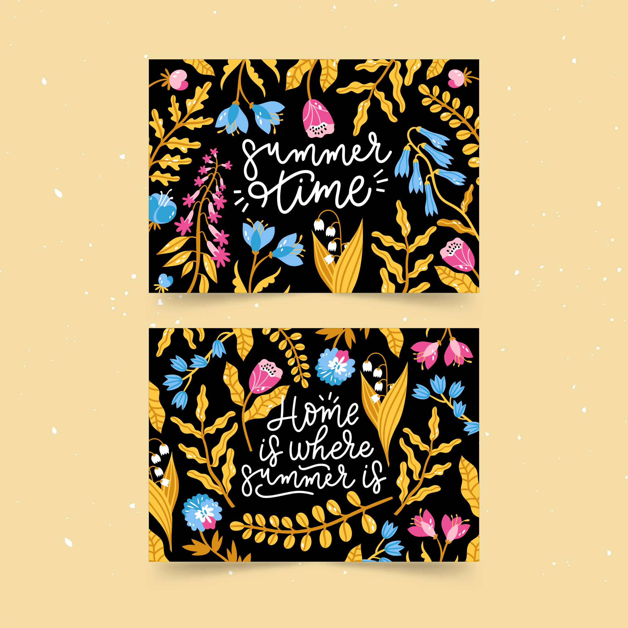 1 floral card  print