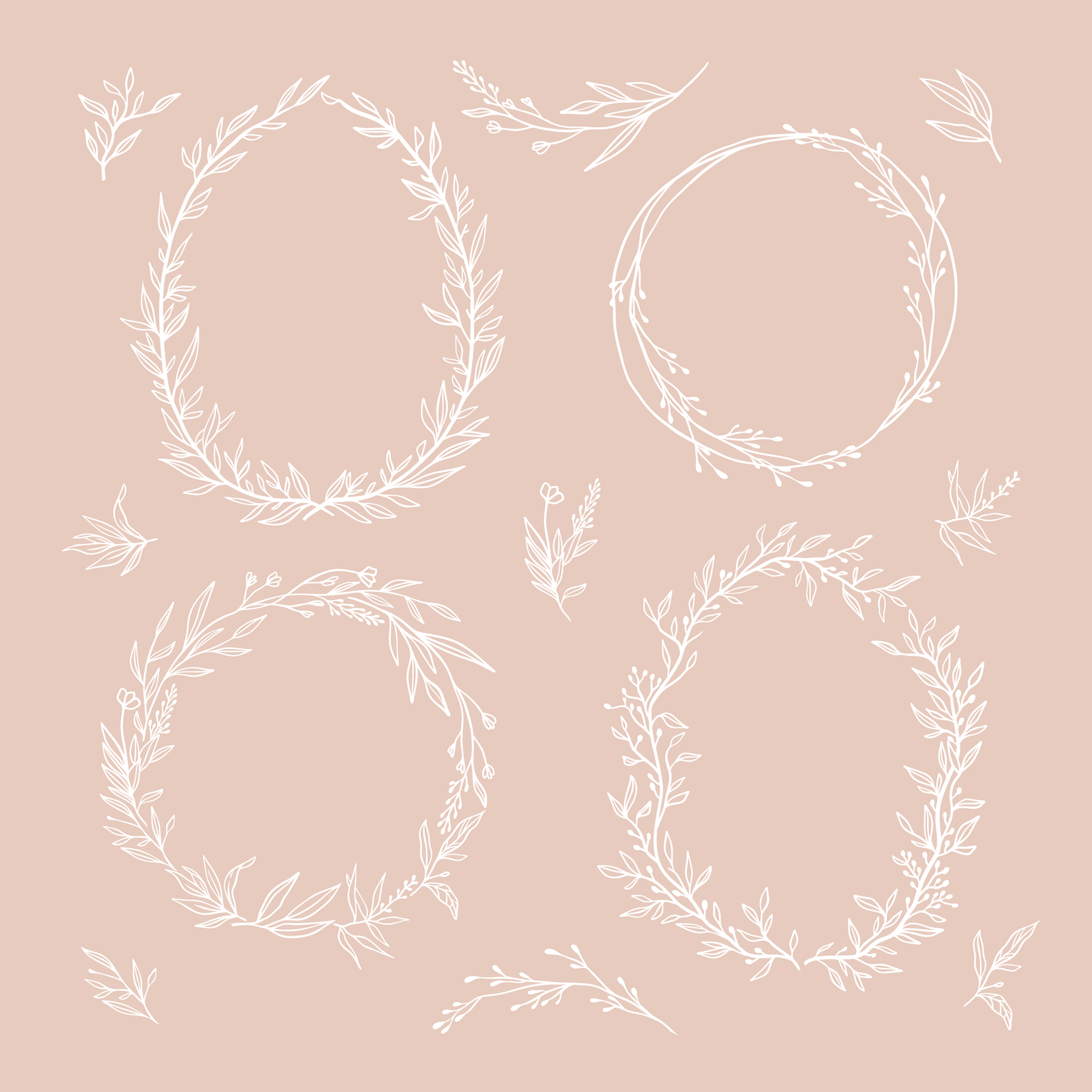 4 floral wreath