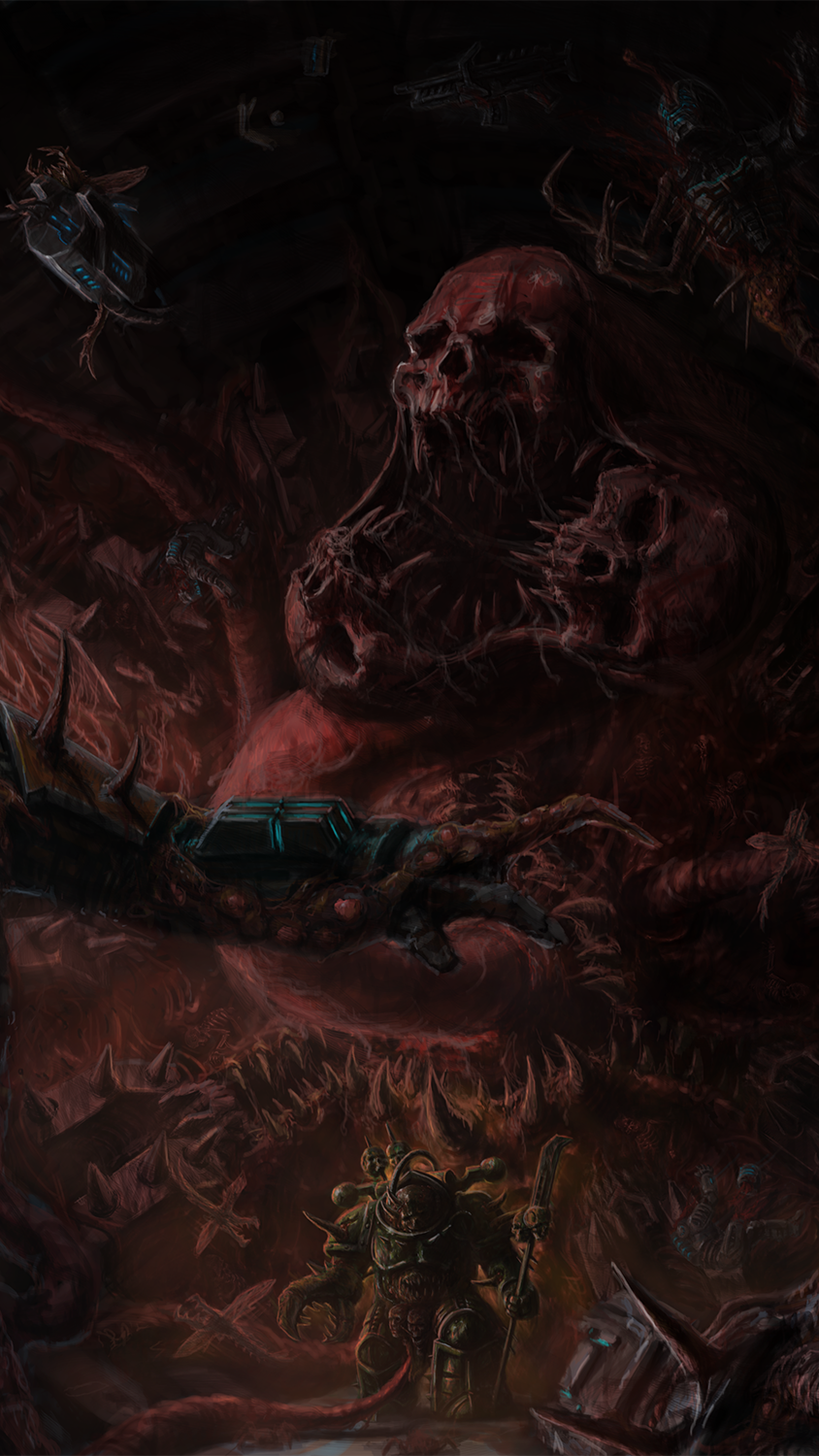 Alexey virus deadspace warhammer 40000 nurgl chaoce legion grimdark art doom cyborg necromorphconcept  horror sci fi art death metal art brutal art  space station4 150 part 1   