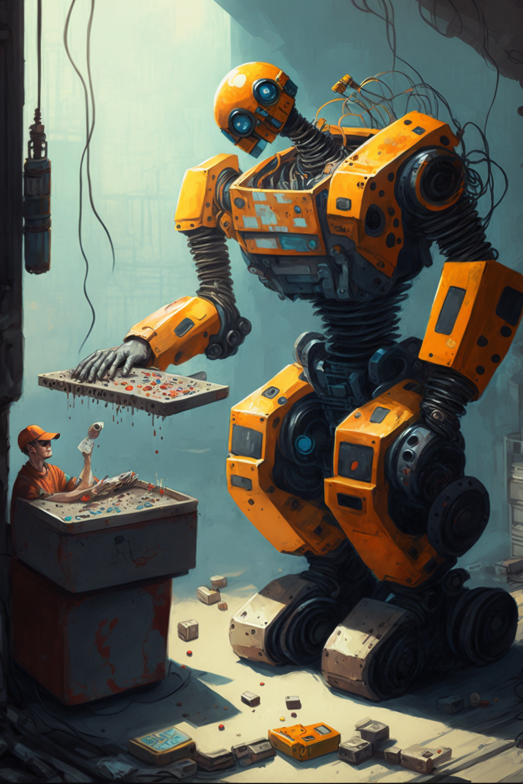 Morigu the conveyor worker disassembles a roboptic full growth  004af98e d184 4fe9 8476 5e45bb55f2ce