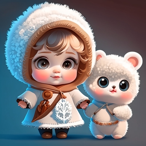Children frost and snow maiden  new year  6 