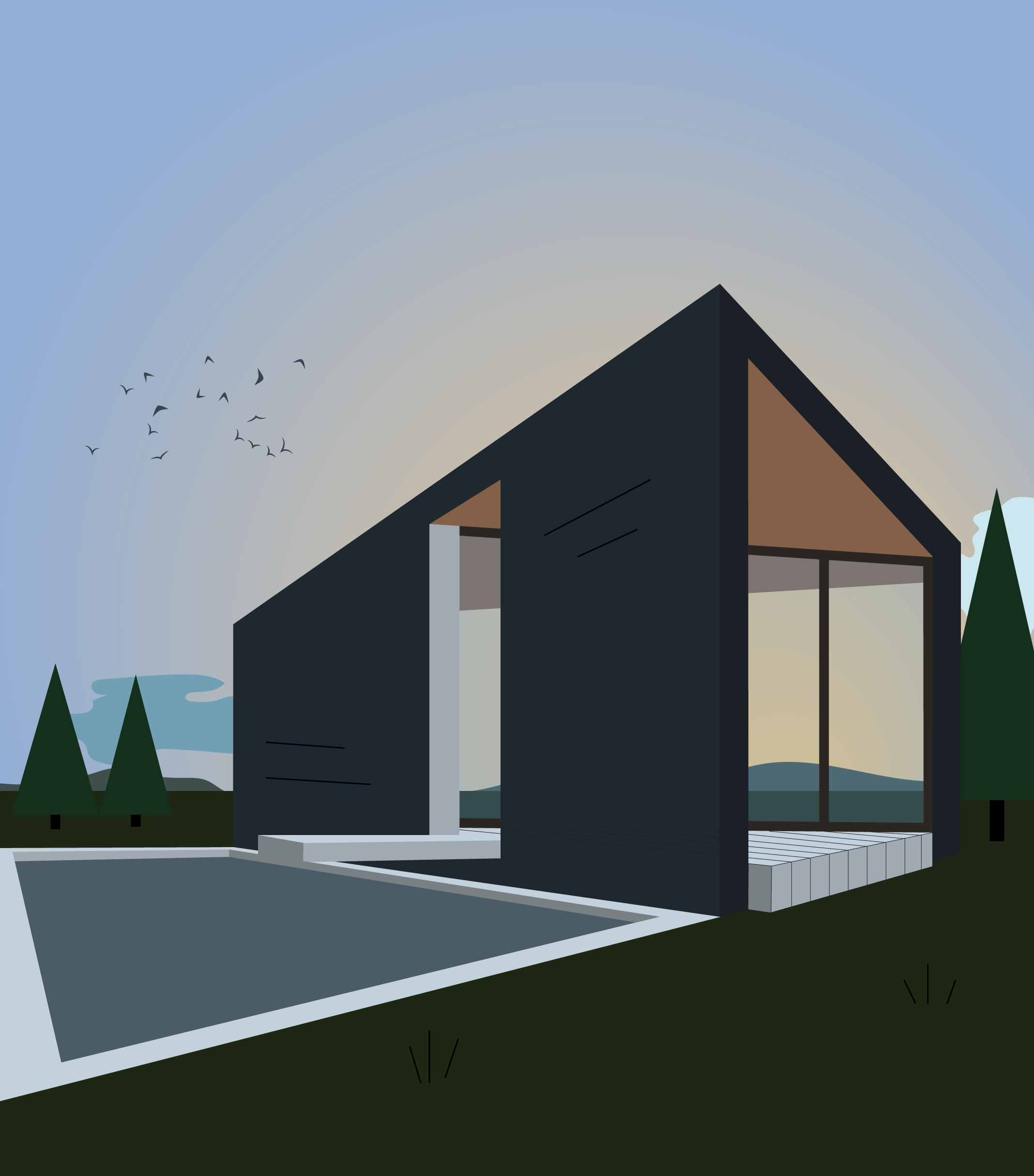 Isometric minimalism architecture