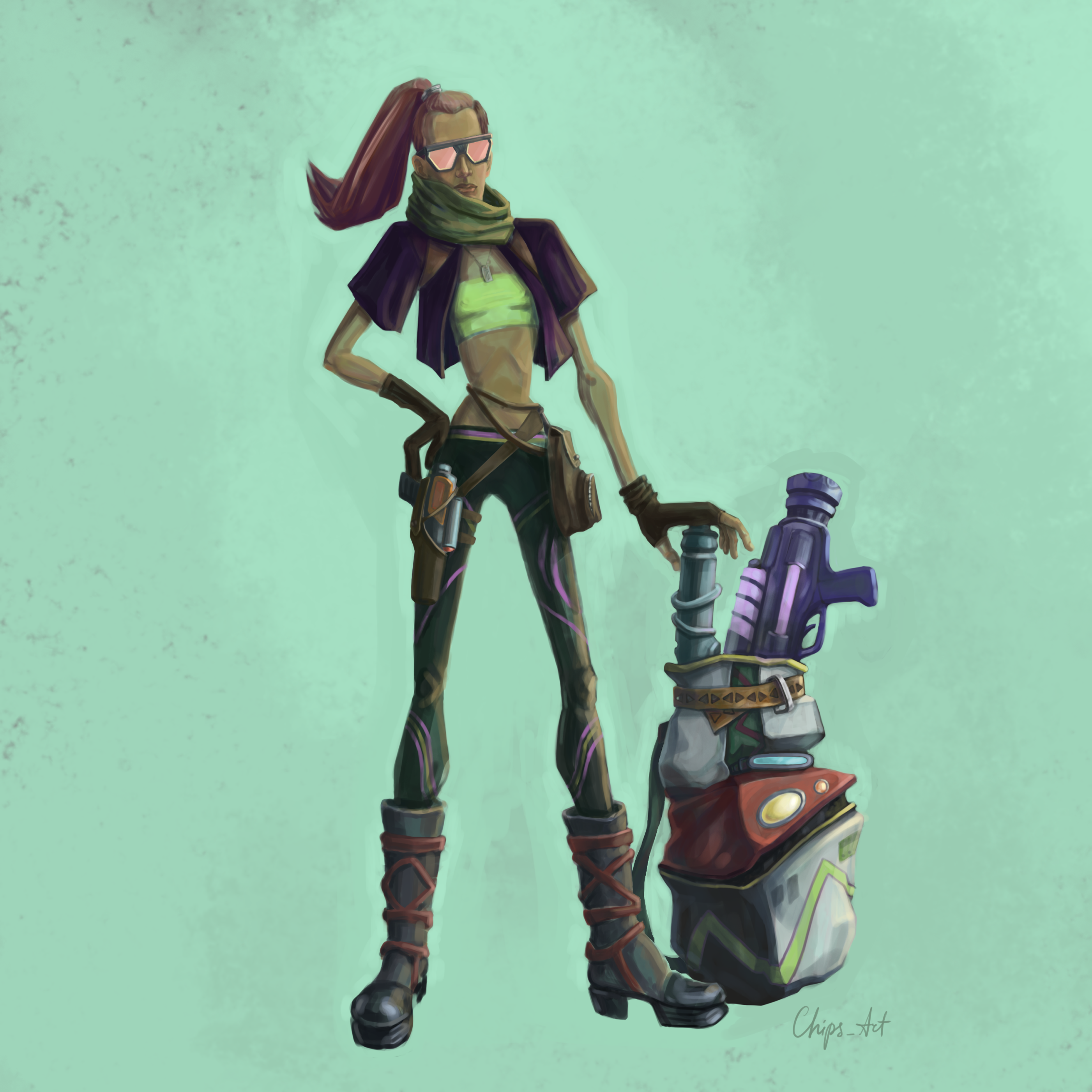 Dame assets cyberpunk 1 girl