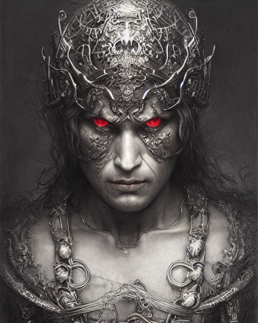 0   hyperrealistic portrait angry barbarian red ey