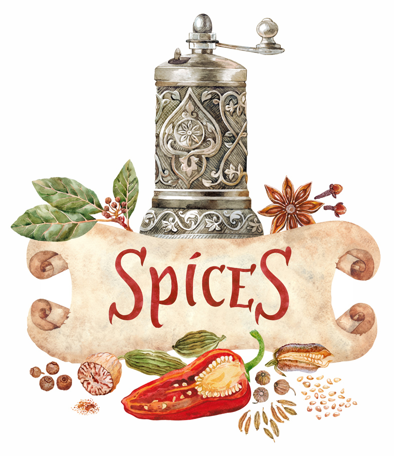 Spice mill and spices