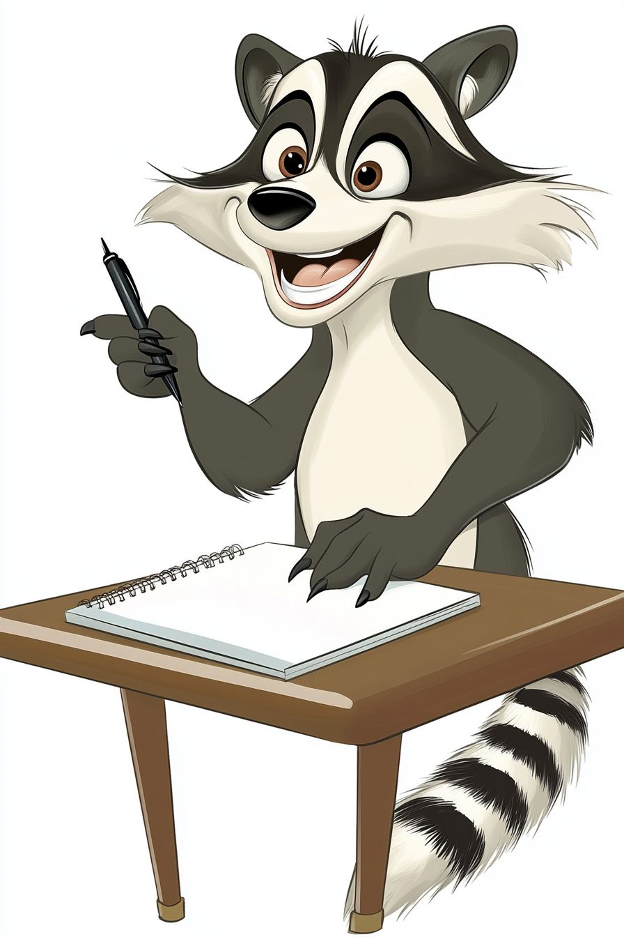 U3726378933 image of a funny cartoon raccoon for a logo smili c210cf1a 86df 450e b41c 1830893fb007 3