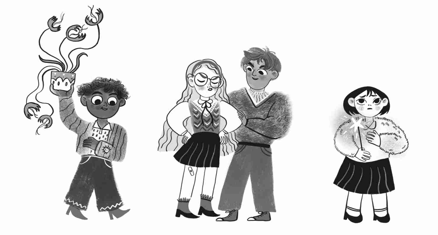 Katherine dot     bw characters 2