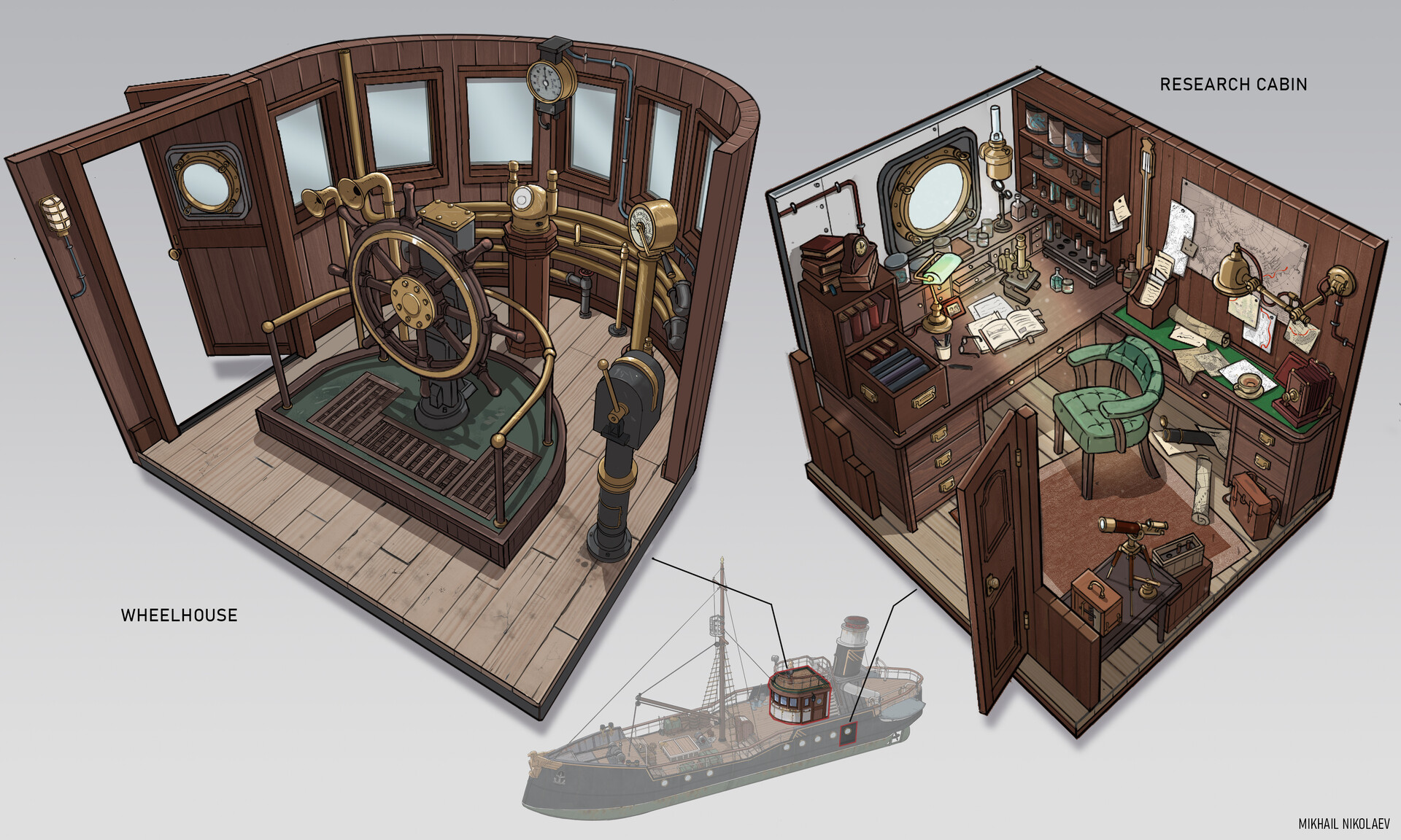 Mikhail nikolaev wheelhouse research cabin mikhail nikolaev