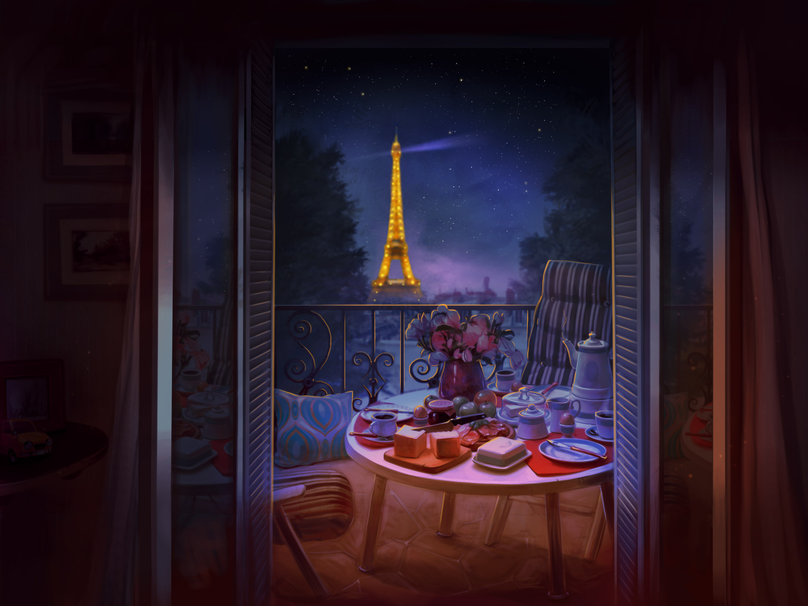 Screen saver paris night version  02 2