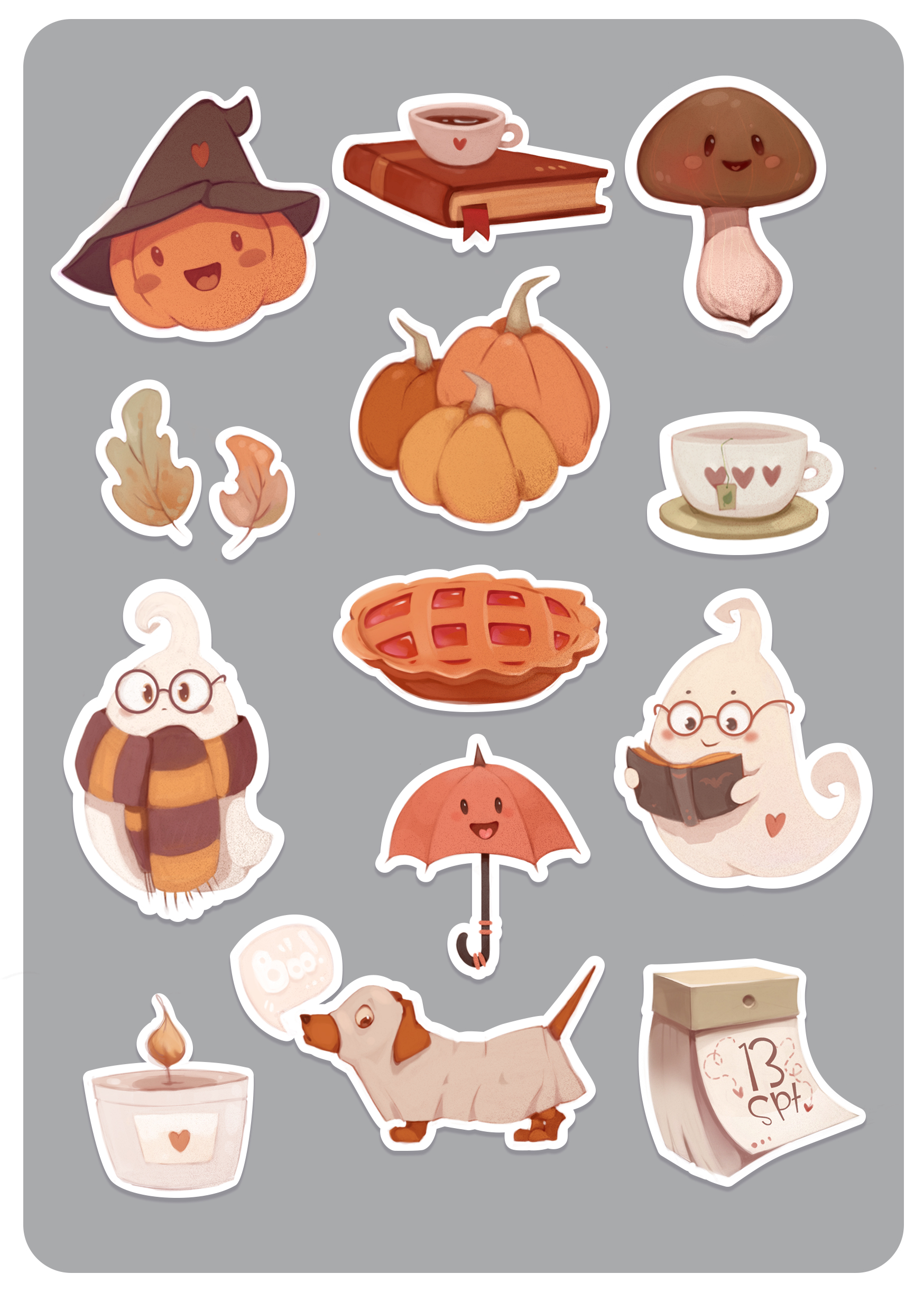 Autumn pack stickers 1