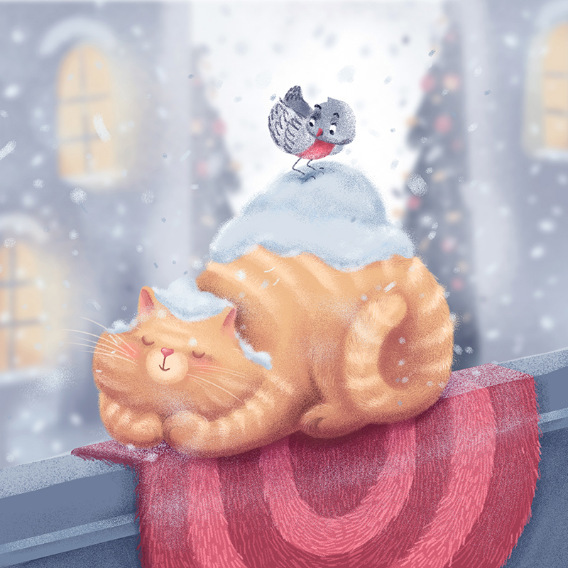 Cat and bird