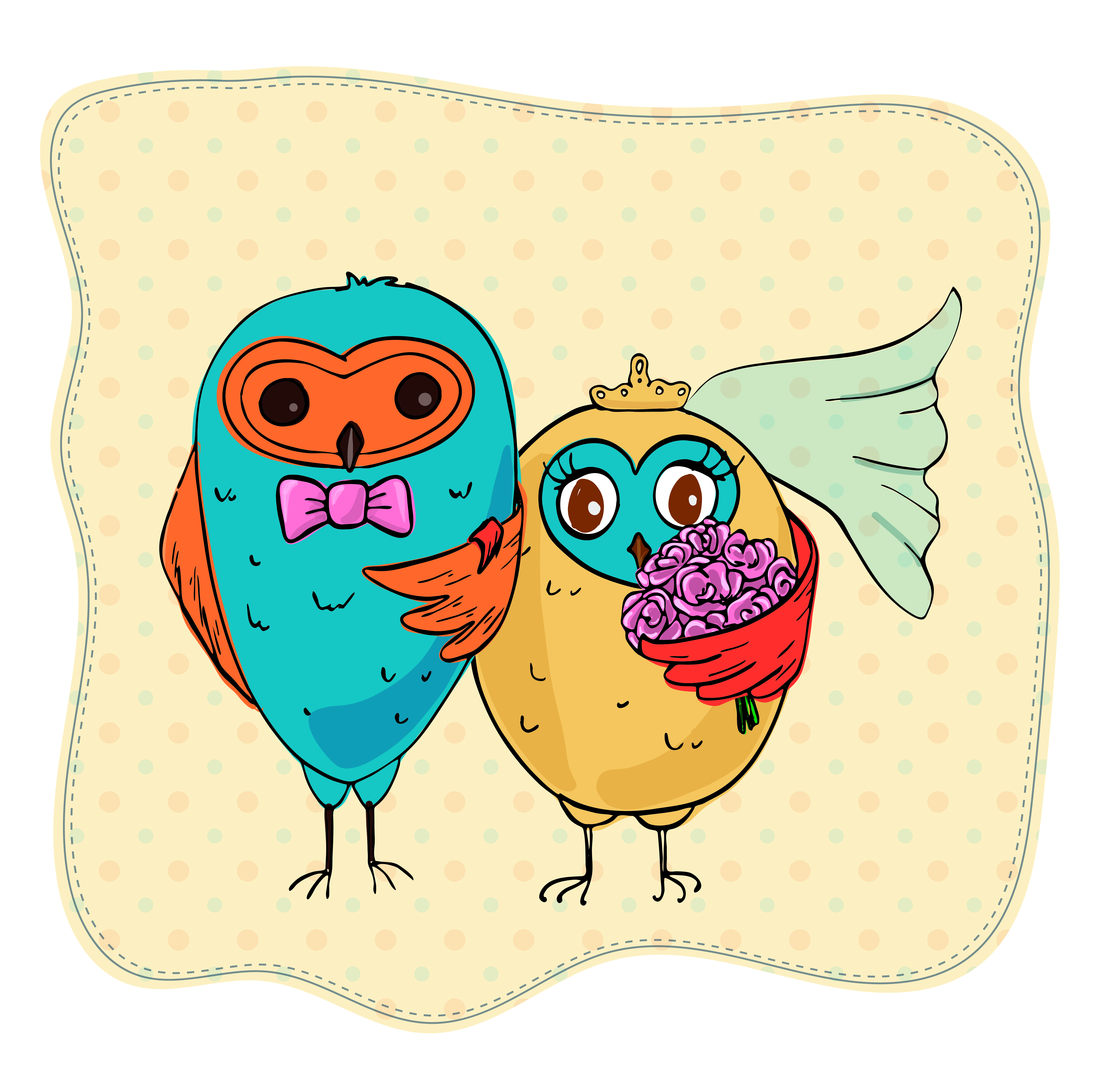 Owl bride and groom2