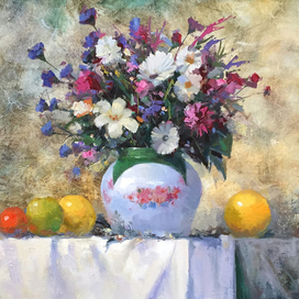 Still Life with Flowers. Oil on canvas.