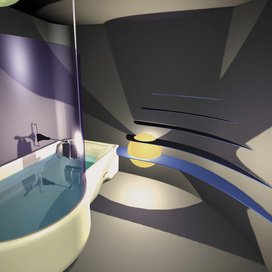 Bathroom lighting. Visualization of the project in 3D