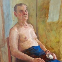 Полуфигура старика в драпировке 