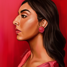 Девушка в красном