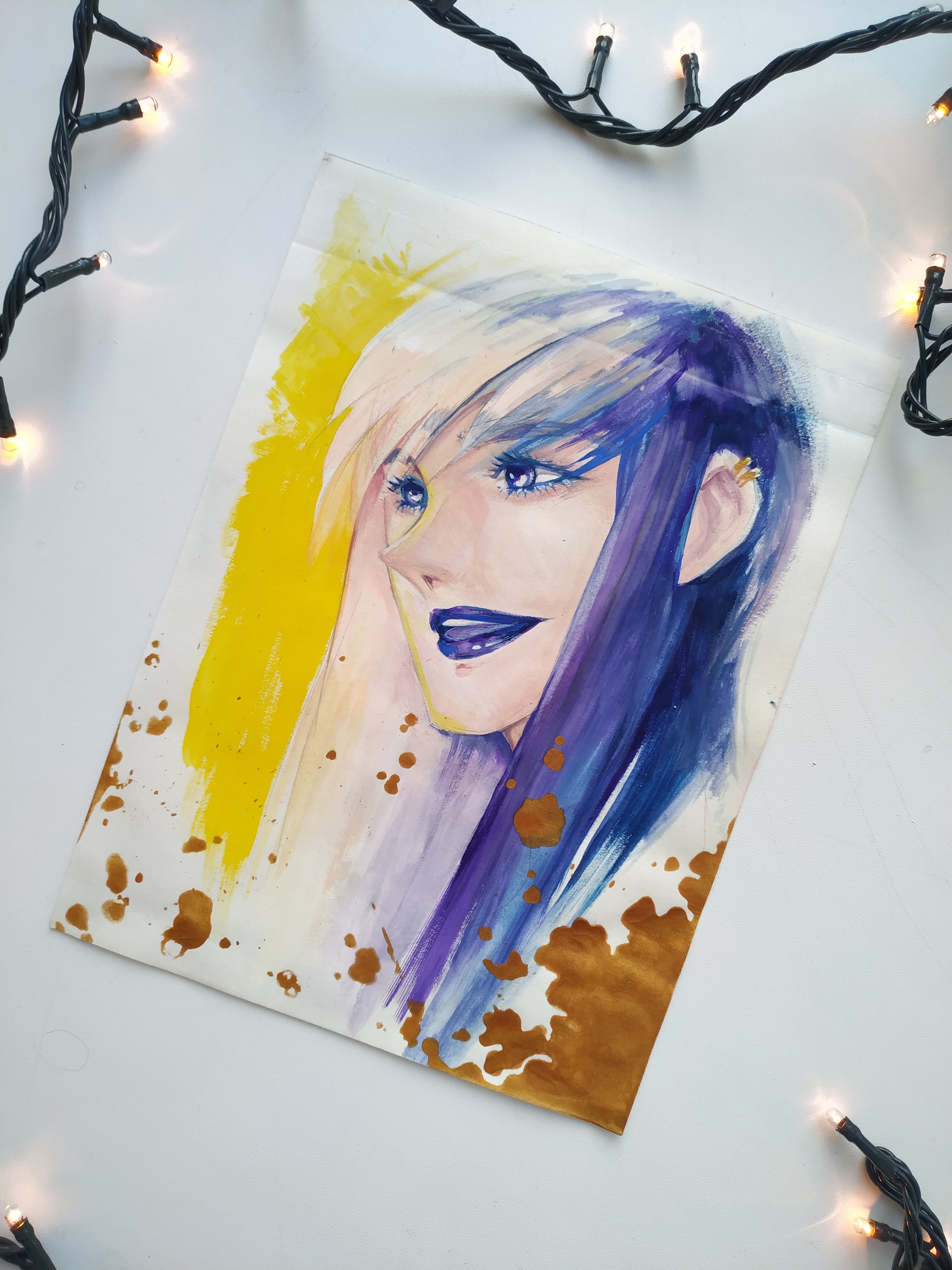 Smile in purple colors