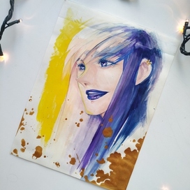 Smile in purple colors