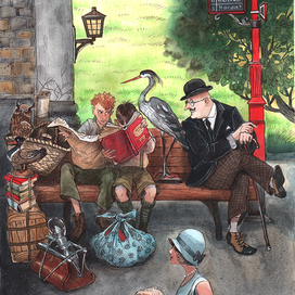 illustrations for the book .Philippa Pierce." Treasures hidden on this river".