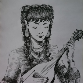 Girl with a mandolin 