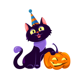 Cat and Pumpkin