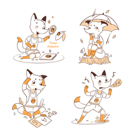 Brand character the fox